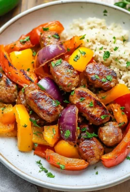 10 Minute Air Fryer Chicken Sausage and Veggies
