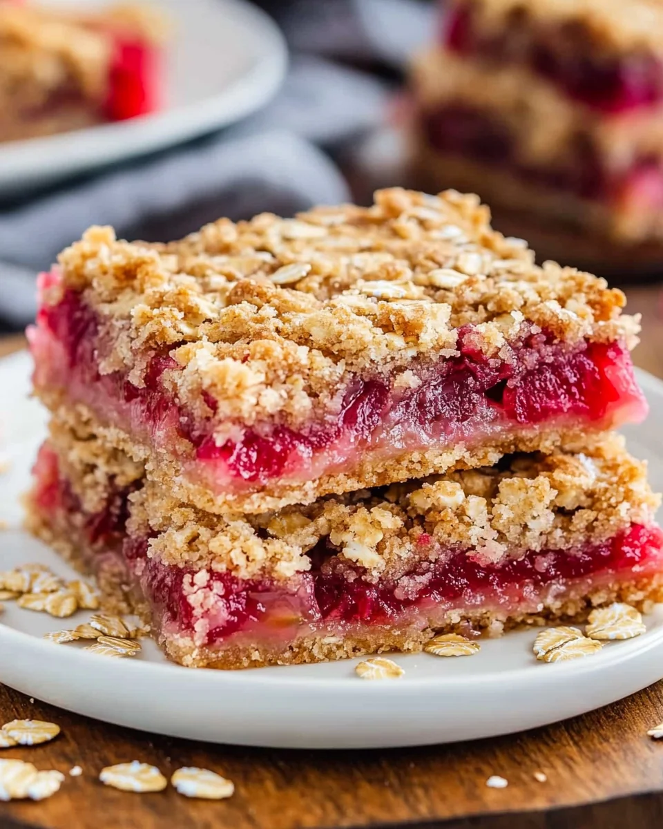 Amish Oatmeal Rhubarb Bars (with crumb topping) 20 Amish