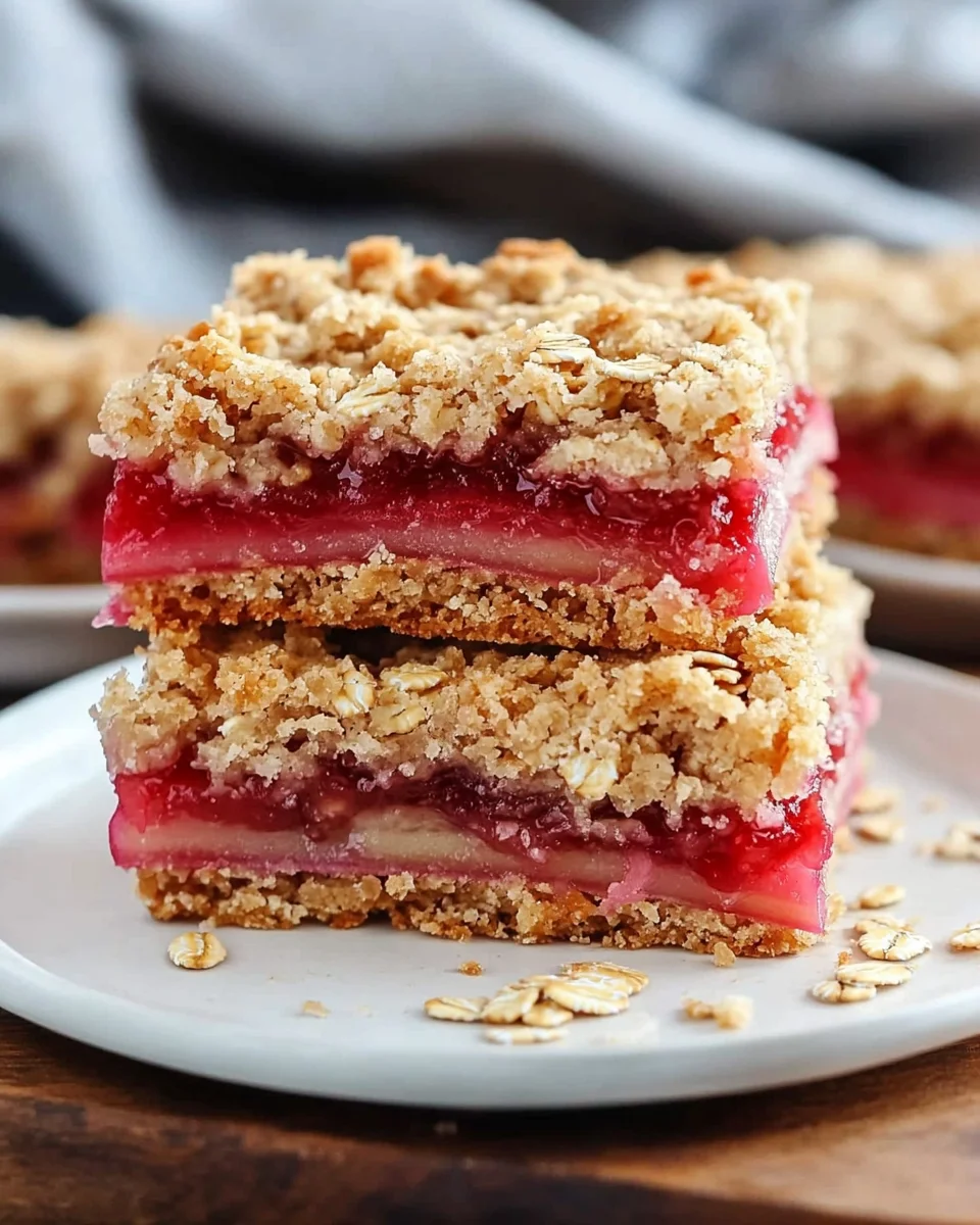 Amish Oatmeal Rhubarb Bars (with crumb topping) 22 Amish Oatmeal Rhubarb Bars (with crumb topping)