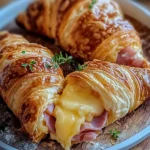 Baked Ham and Cheese Croissants