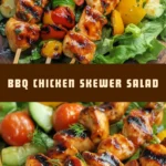 BBQ Chicken Skewer Salad 18 Pinterest Hidden Image