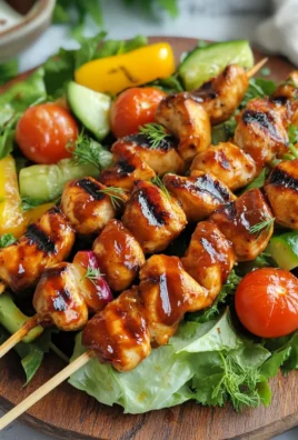 BBQ Chicken Skewer Salad