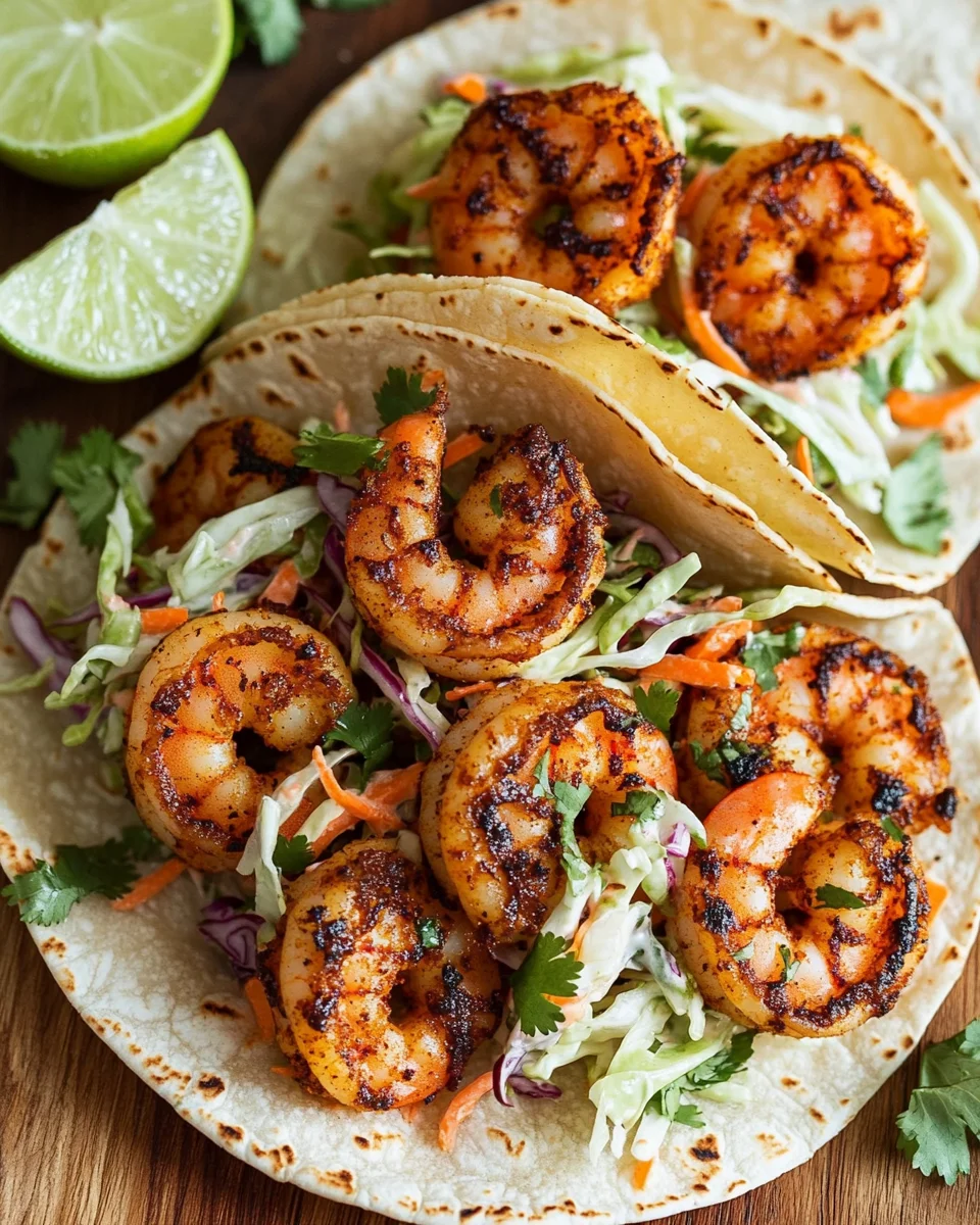 Blackened Shrimp Tacos with Slaw 17 Blackened