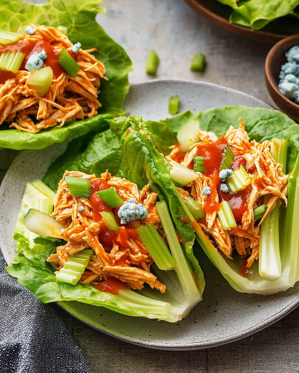 Buffalo Chicken Lettuce Wraps 17 Buffalo