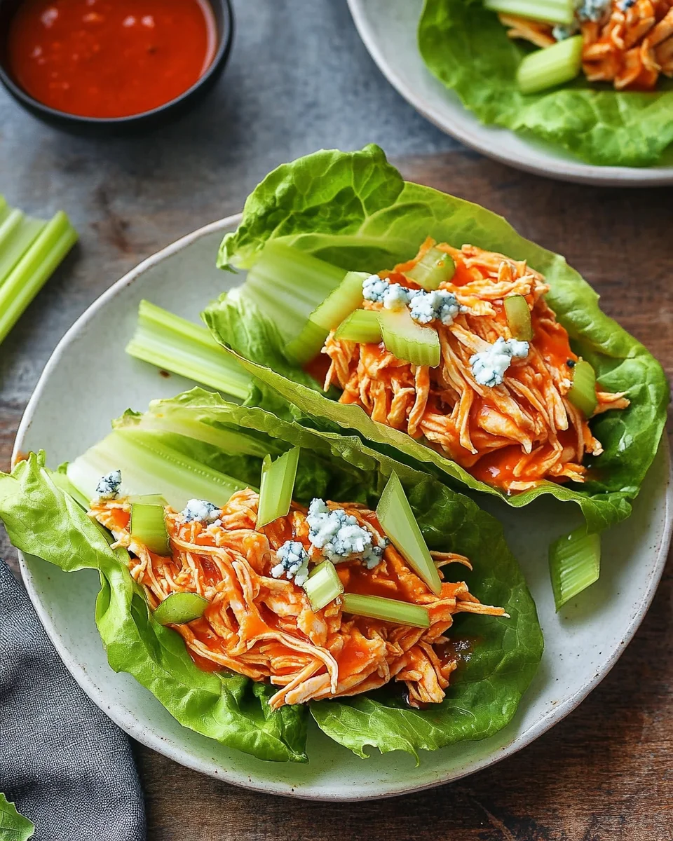 Buffalo Chicken Lettuce Wraps 19 Buffalo Chicken Lettuce Wraps