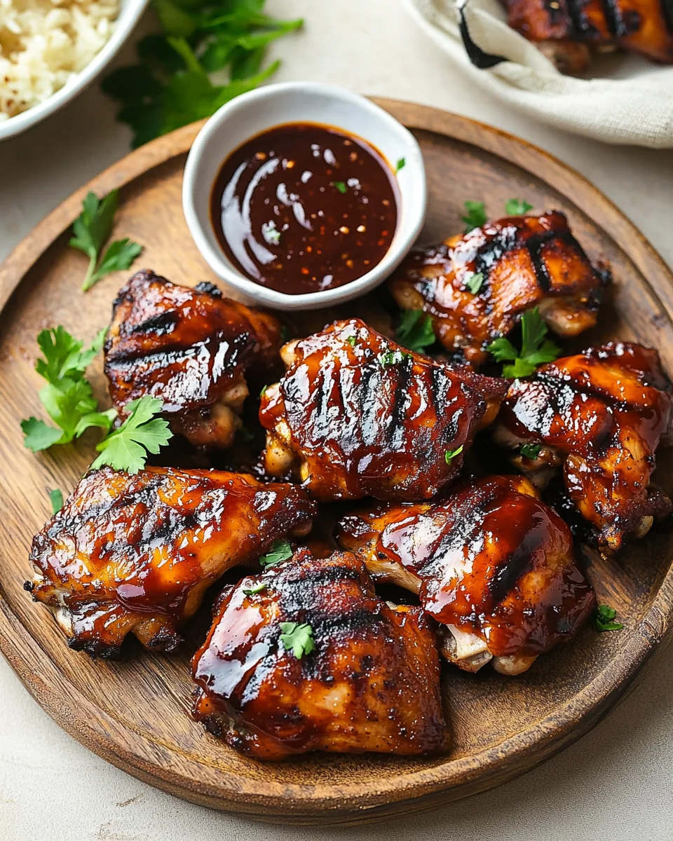 Caramelized BBQ Chicken Thighs in the Oven
