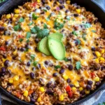 Cheesy Taco Rice Skillet
