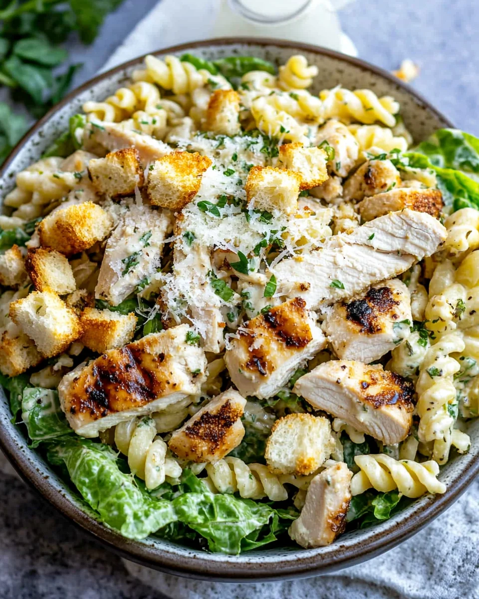 Chicken Caesar Pasta Salad