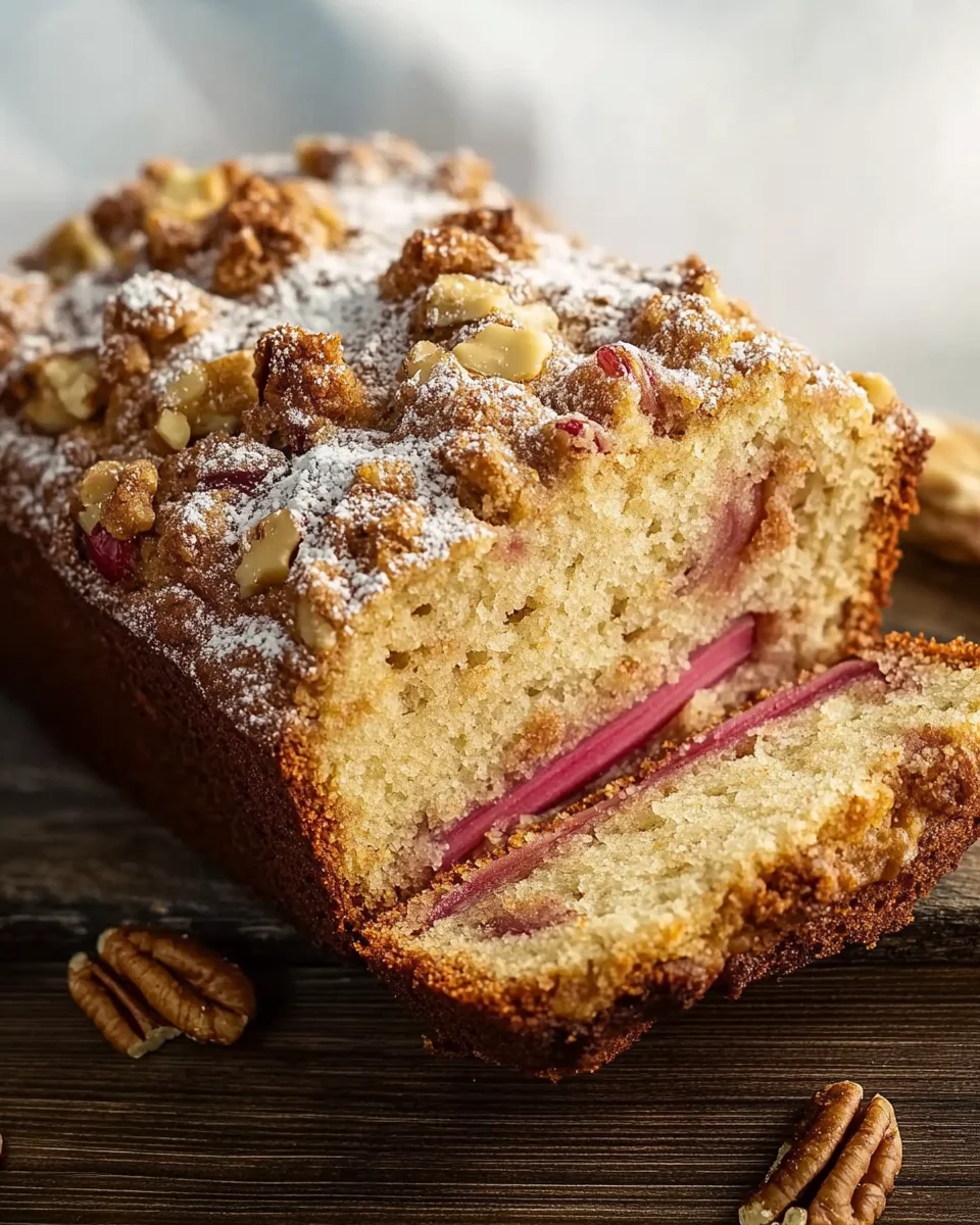 Cinnamon Streusel Rhubarb Bread 26 Cinnamon