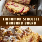 Cinnamon Streusel Rhubarb Bread 26 Pinterest Hidden Image
