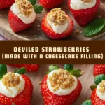 Deviled Strawberries (Made with a Cheesecake Filling) 19 Pinterest Hidden Image