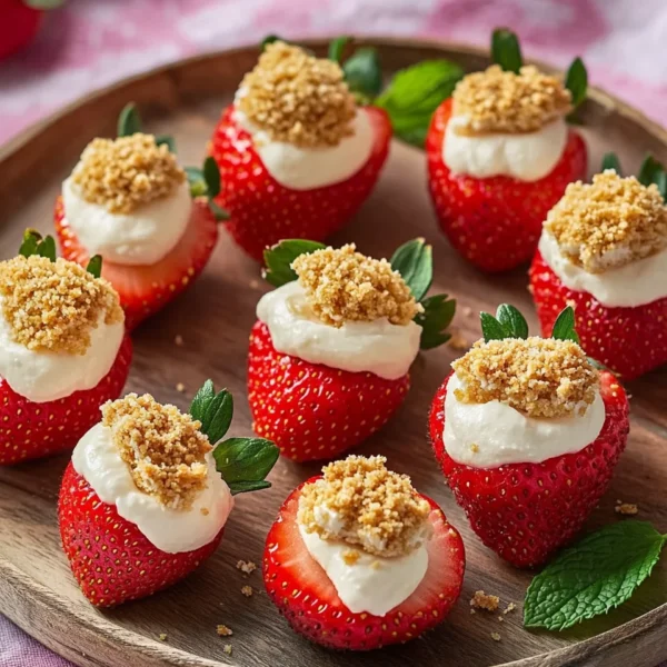 Deviled Strawberries (Made with a Cheesecake Filling)