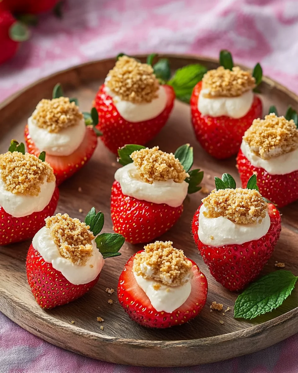 Deviled Strawberries (Made with a Cheesecake Filling) 21 Deviled Strawberries (Made with a Cheesecake Filling)