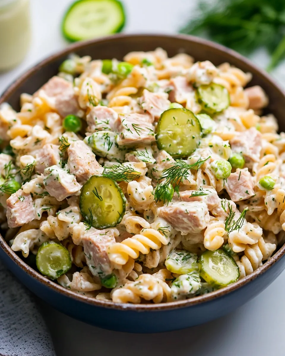 Dill Pickle Tuna Pasta Salad 16 Dill