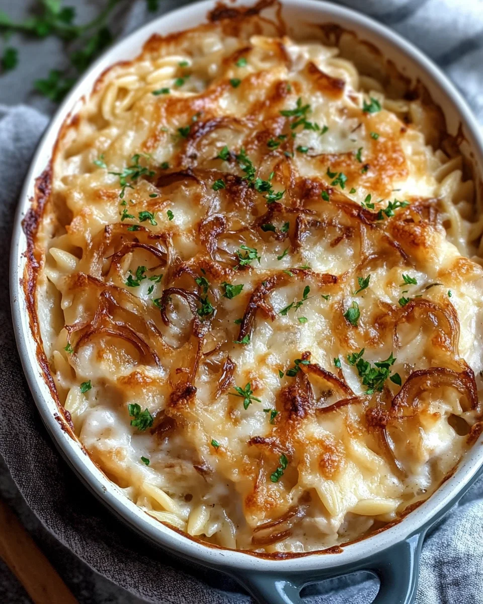 French Onion Chicken Orzo Casserole 21 French