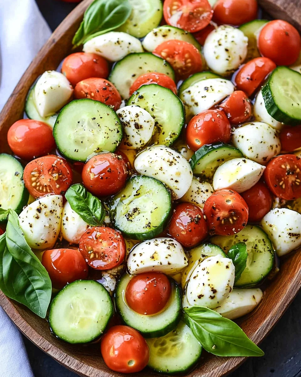 Fresh Cucumber Caprese Salad 19 Fresh