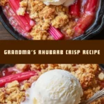 Grandma’s Rhubarb Crisp Recipe 16 Pinterest Hidden Image