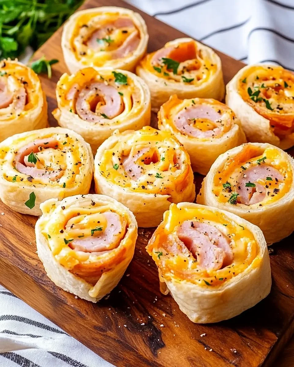 Ham and Cheese Pinwheels 16 Ham and Cheese Pinwheels