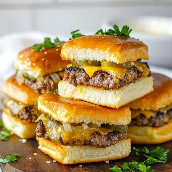 Hawaiian Roll Cheeseburger Sliders