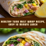 Healthy Tuna Melt Wrap Recipe, Easy 10 Minute Lunch 20 Pinterest Hidden Image