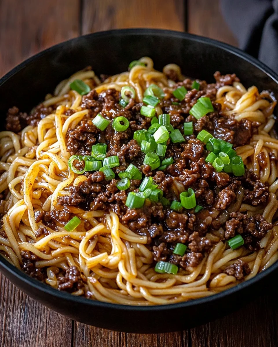 Mongolian Ground Beef Noodles 19 Mongolian
