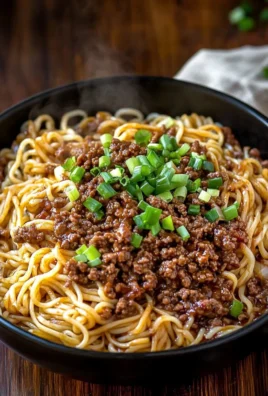 Mongolian Ground Beef Noodles