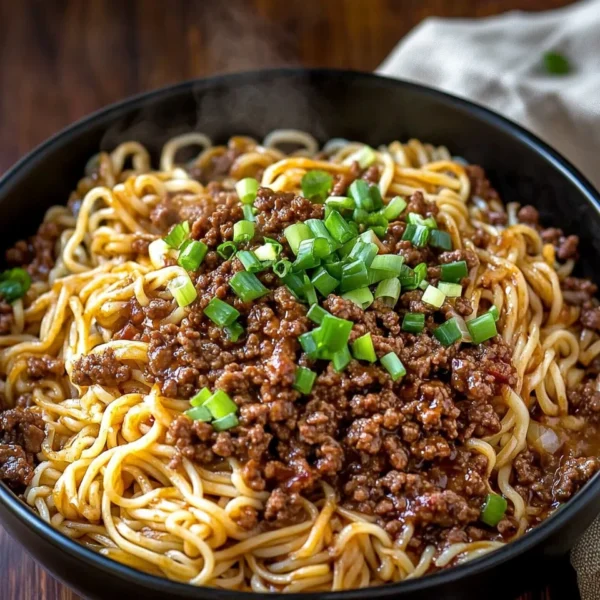 Mongolian Ground Beef Noodles