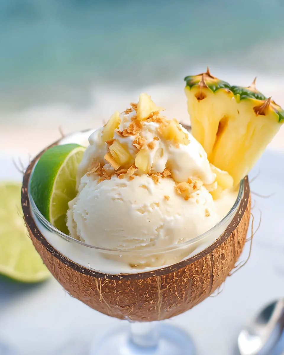 Piña Colada Ice Cream (dairy free)