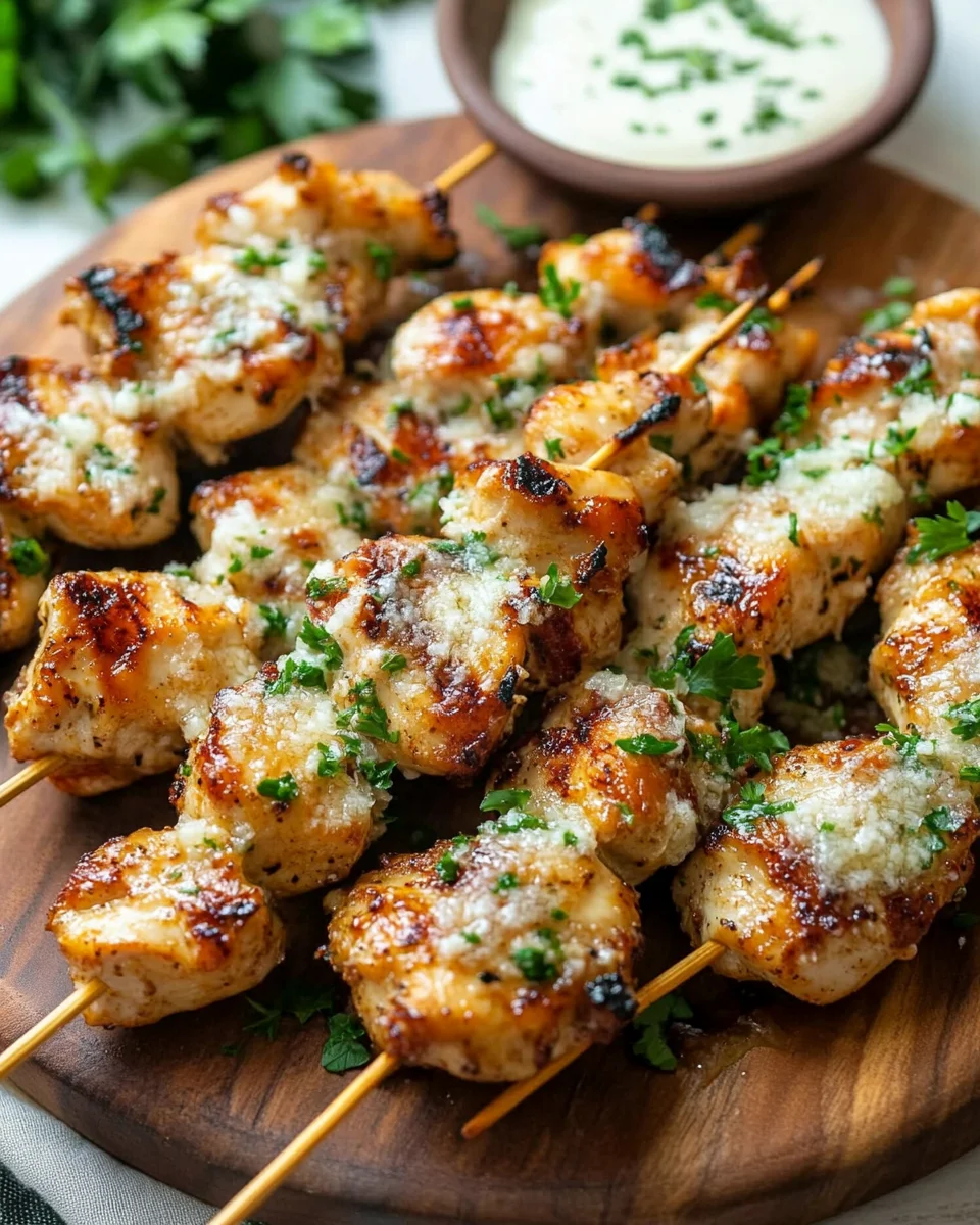 Ranch Garlic Parmesan Chicken Skewers 17 Ranch
