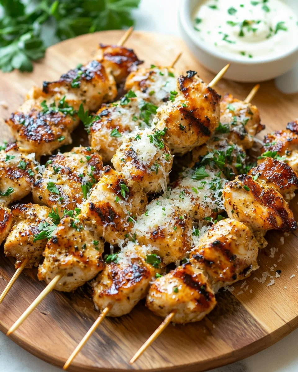 Ranch Garlic Parmesan Chicken Skewers 19 Ranch Garlic Parmesan Chicken Skewers