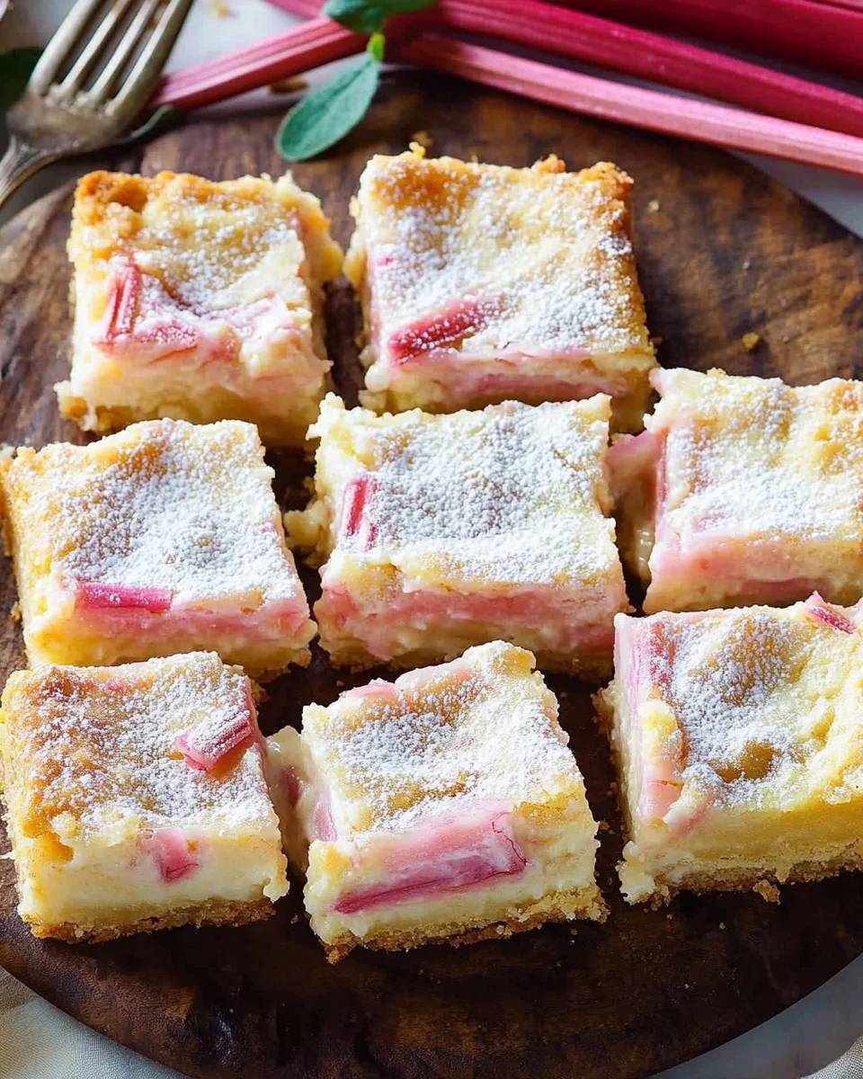 Rhubarb Custard Bars