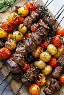 Rosemary Garlic Steak Kebabs