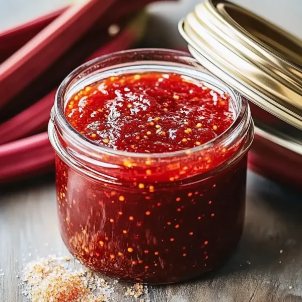 Slow Cooker Rhubarb Sweet Chili Jam