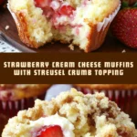 Strawberry Cream Cheese Muffins with Streusel Crumb Topping 20 Pinterest Hidden Image
