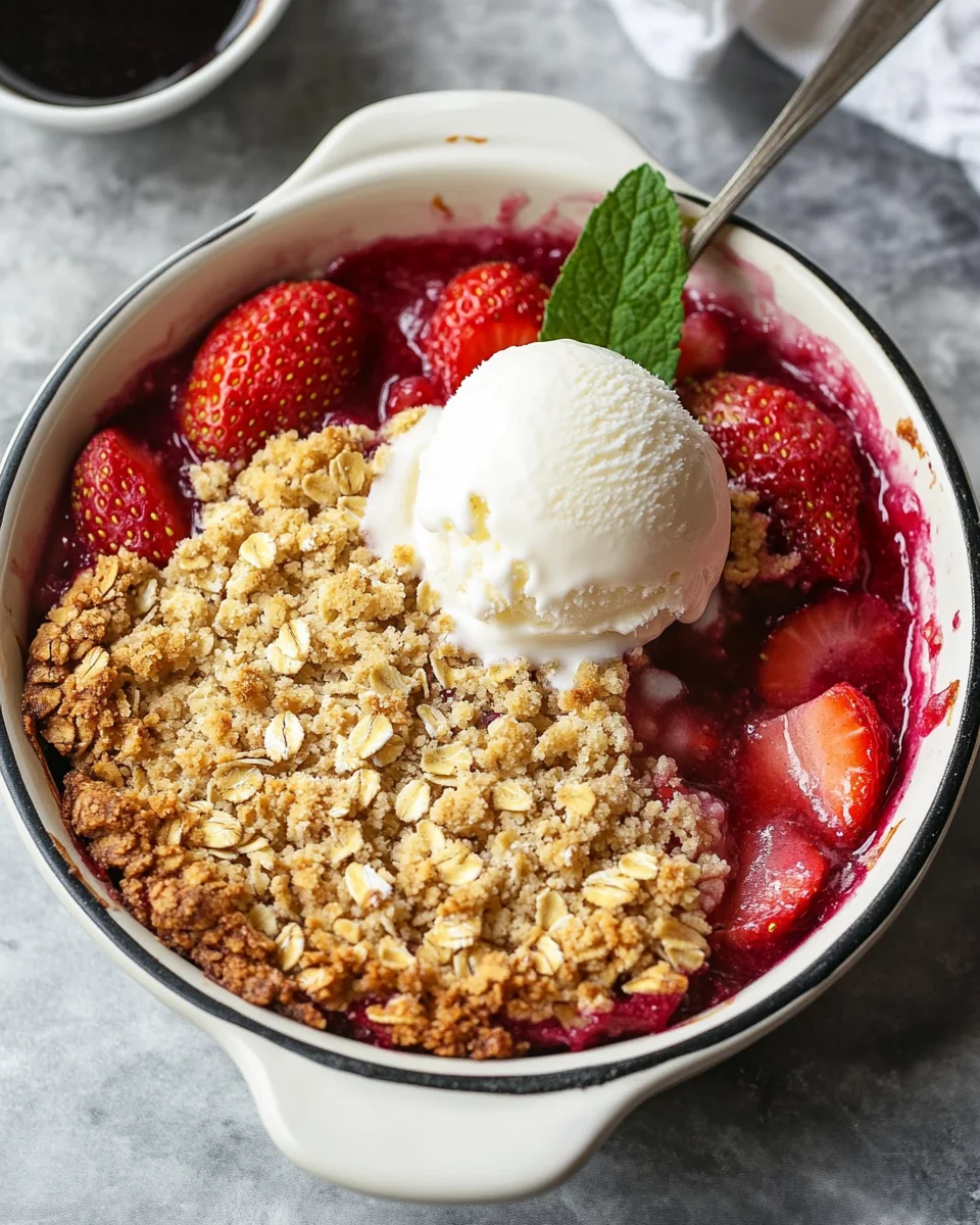 Strawberry Rhubarb Crisp 19 Strawberry
