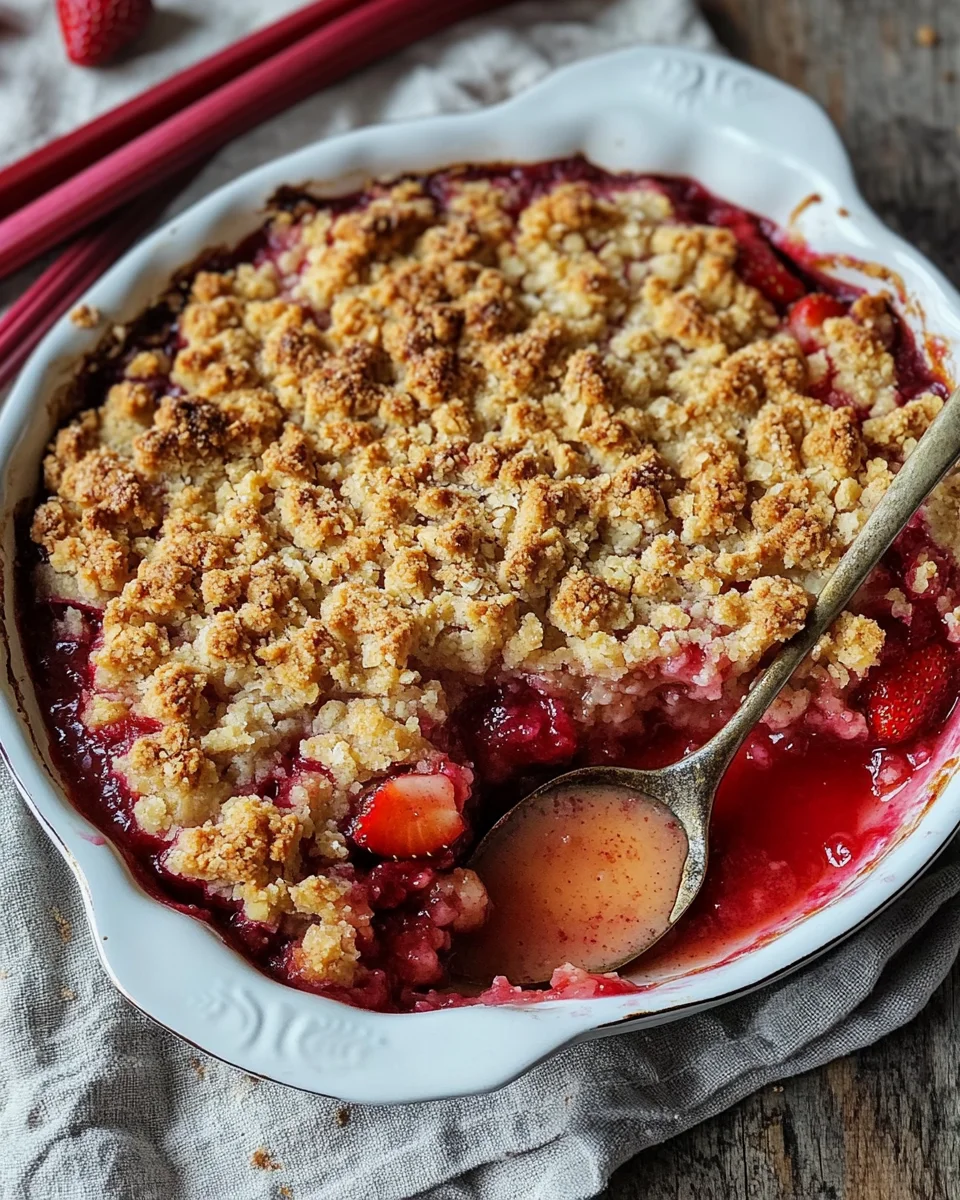 Strawberry Rhubarb Crumble 16 Strawberry