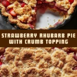 Strawberry Rhubarb Pie with Crumb Topping 24 Pinterest Hidden Image