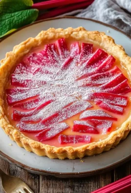 Sweet Rhubarb Custard Tart