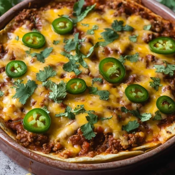 Taco Casserole With Tortillas