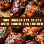 Two Ingredient Crispy Oven Baked BBQ Chicken 16 Pinterest Hidden Image