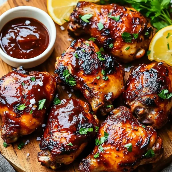Two Ingredient Crispy Oven Baked BBQ Chicken