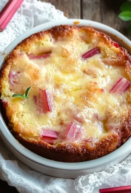 Warm Rhubarb Cake with Butter Sauce