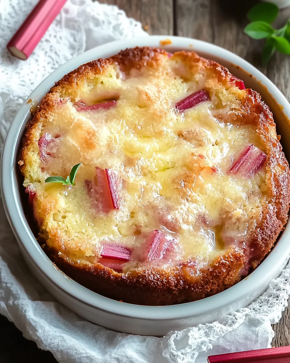 Warm Rhubarb Cake with Butter Sauce 22 Warm Rhubarb Cake with Butter Sauce