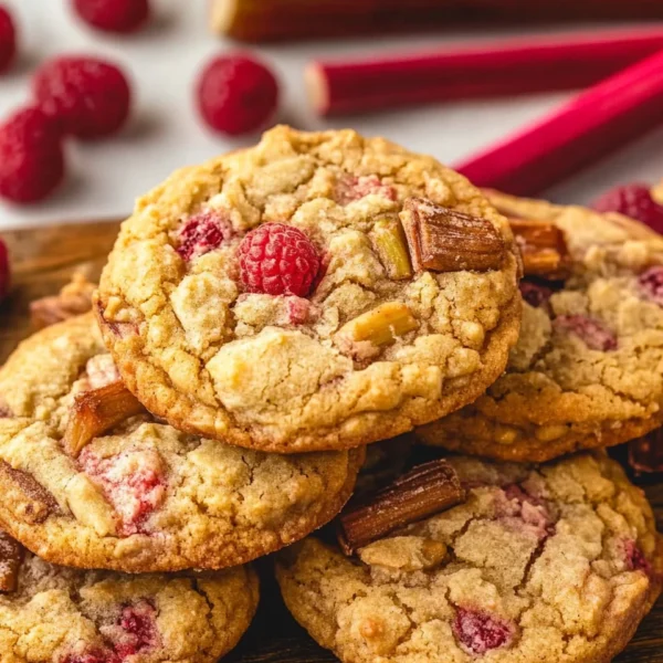 XXL Rhubarb Raspberry Cookies