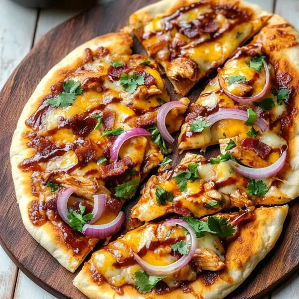 BBQ Chicken Naan Pizzas