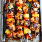 BBQ Pineapple Chicken Kabobs