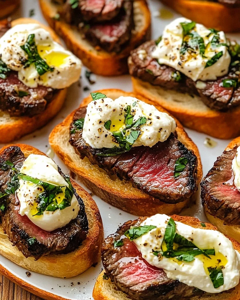 Burrata and Steak Crostini 15 Burrata