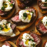 Burrata and Steak Crostini