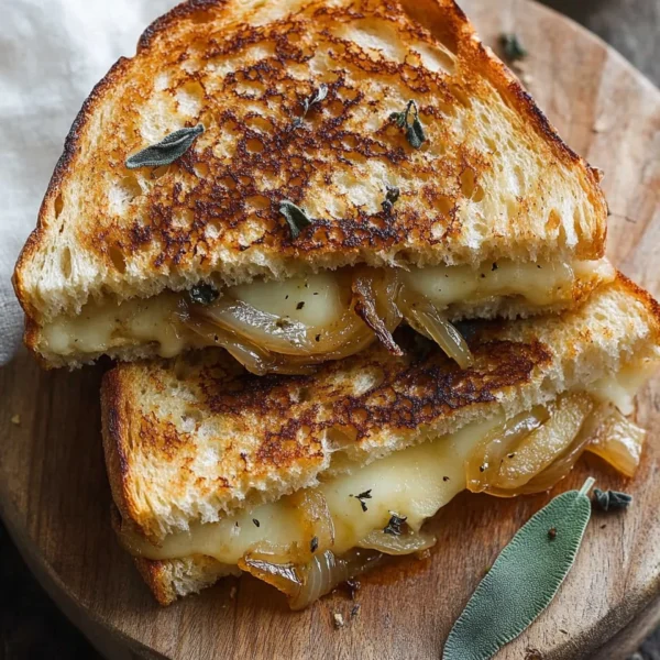 Caramelized Onion and Apple Grilled Cheese Sandwich