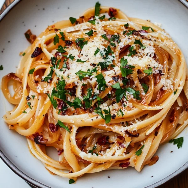 Caramelized Onion Pasta with Chili Oil: A Sweet and Spicy Flavor Bomb